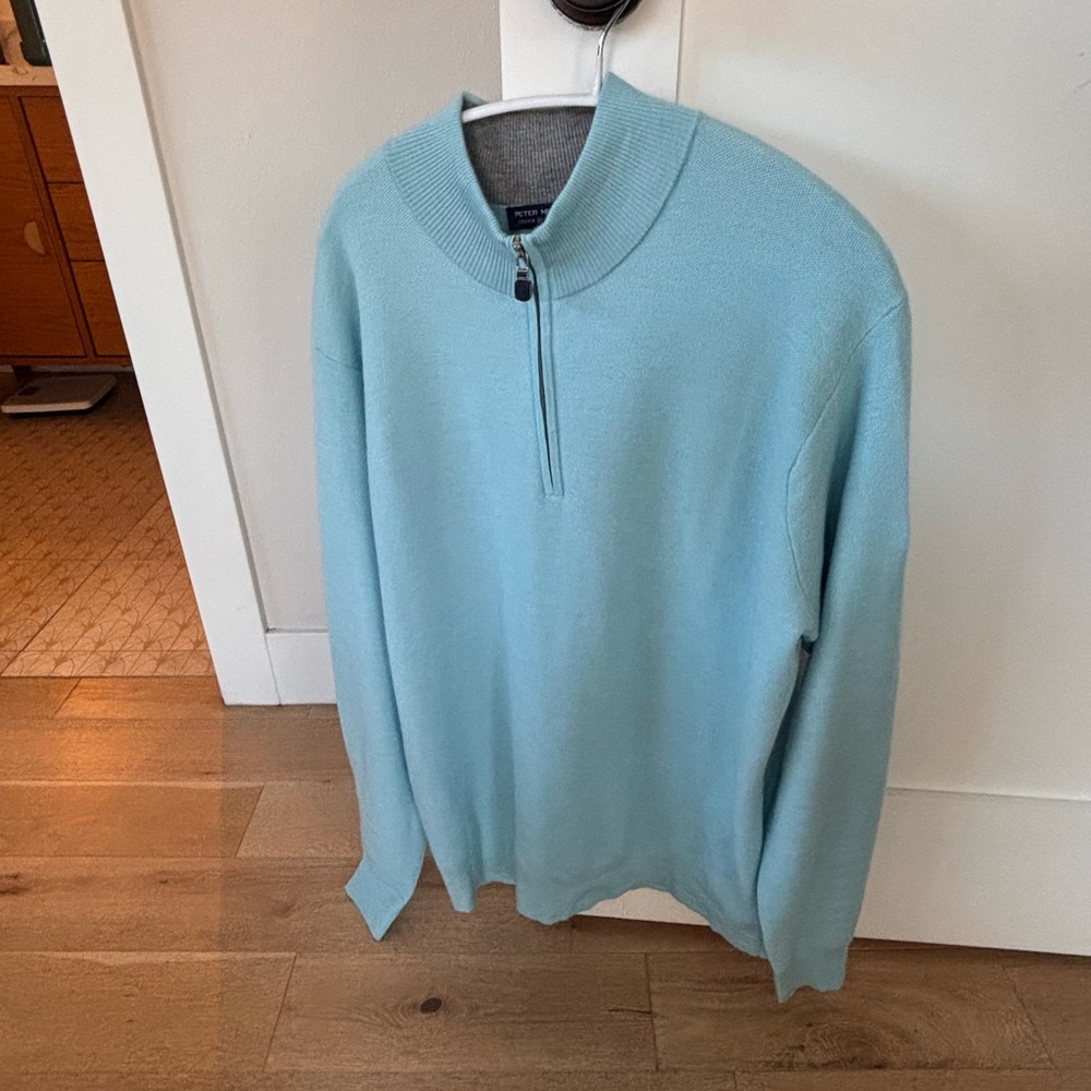 Peter Millar x taylormade cashmere 1/4 zip sweater